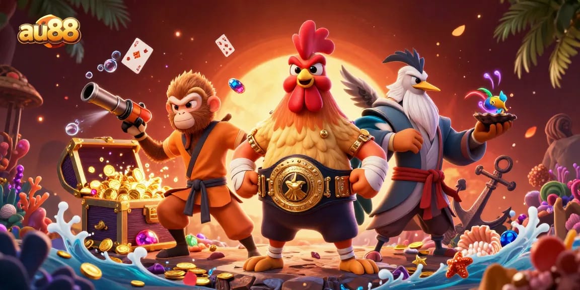 Experience exciting gameplay at au88 with immersive characters and vibrant casino-themed elements.