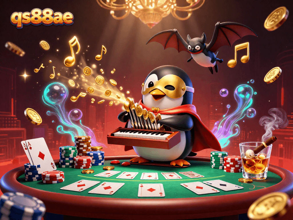 Experience exciting wins and gameplay at qs88ae with our captivating online casino scene featuring vibrant characters.