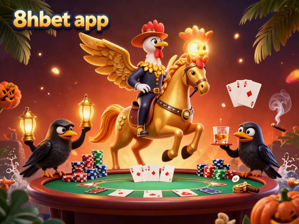 Experience the thrilling 8xbet app in a vibrant casino landscape with rich game elements.