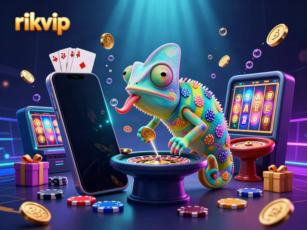Engage in the vibrant world of rikvip with the chameleon casino owner amid thrilling game elements.