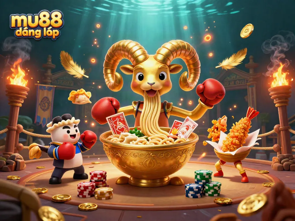 Engage with mu88 đăng nhập at a vibrant 3D casino scene filled with golden coins and dynamic characters.