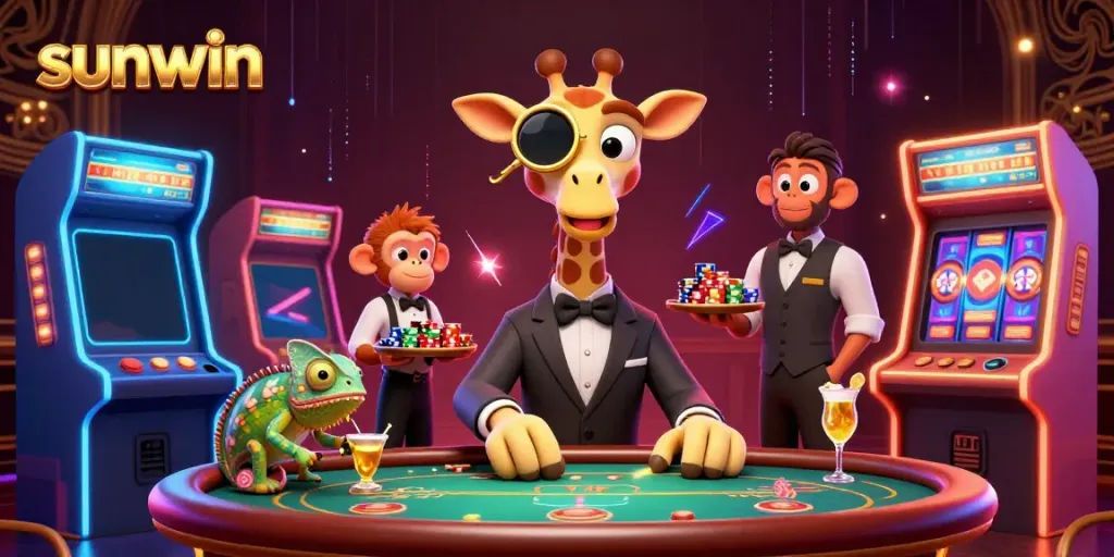 Experience thrilling gameplay at sunwin with high-stakes poker and vibrant casino elements.