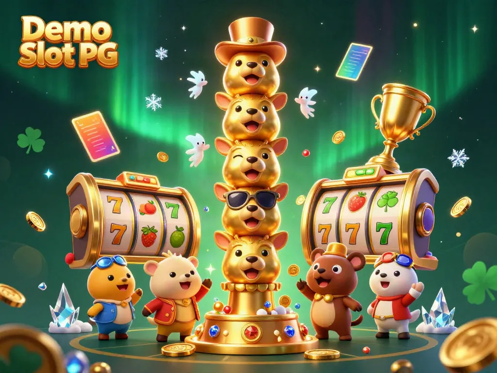 Experience Demo Slot PG through an exciting 3D totem pole gaming adventure filled with vibrant symbols and motion.