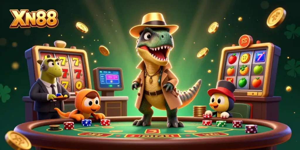 Experience thrilling gameplay with the XN88 casino app featuring vibrant 3D character action.