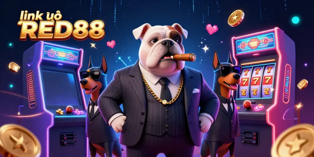 Experience thrilling gaming action with link vào RED88 and vibrant casino elements in a 3D illustration.