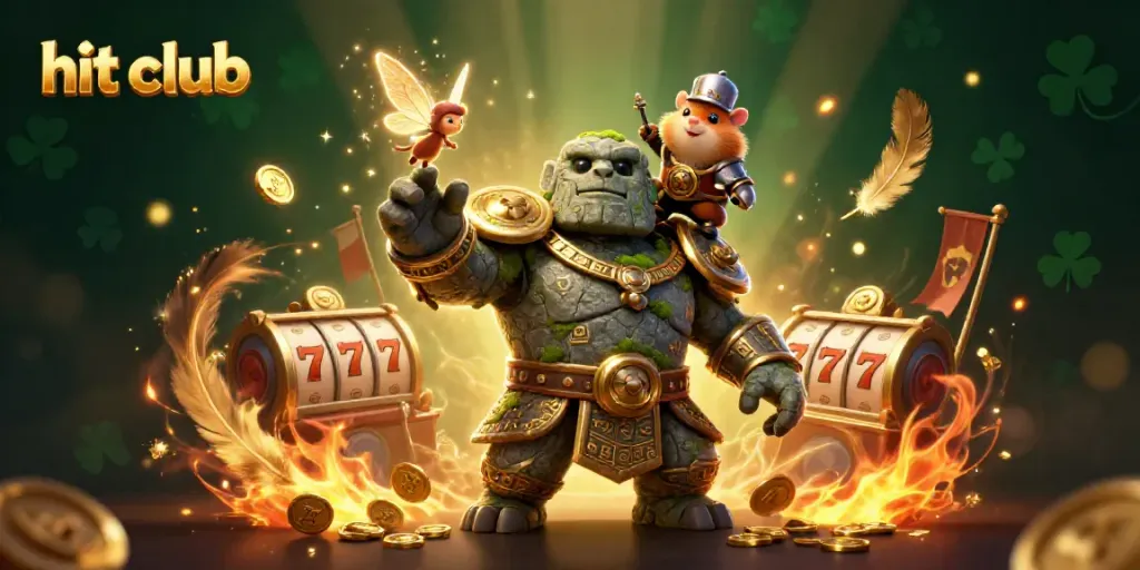 Engage in the hit club experience with ancient guardians and enchanting casino elements.