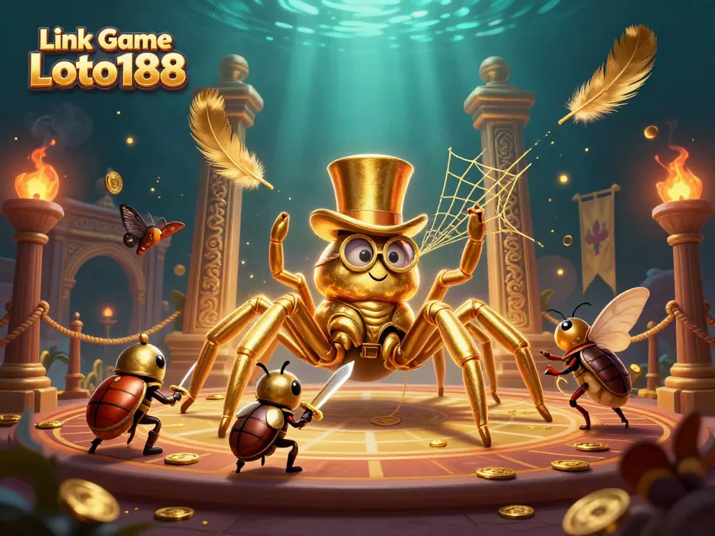 Engage with exciting gaming action in Link Game Loto188, highlighted by vibrant characters and casino elements.