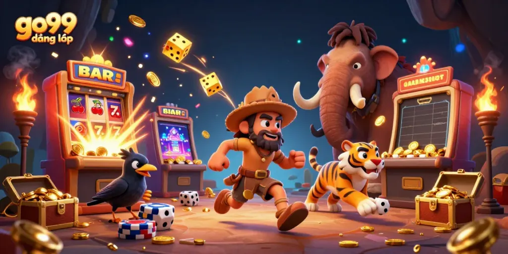 Experience thrilling gameplay at go99 đăng nhập with rich casino elements in a vibrant, dynamic scene.