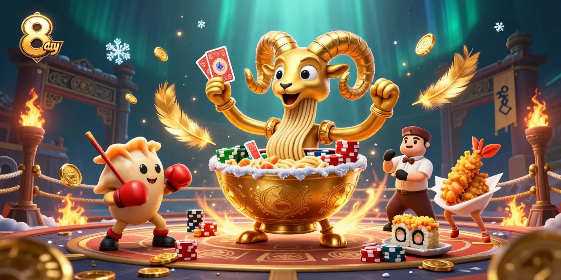 8 Day themed casino scene with colorful characters and dynamic gambling elements.