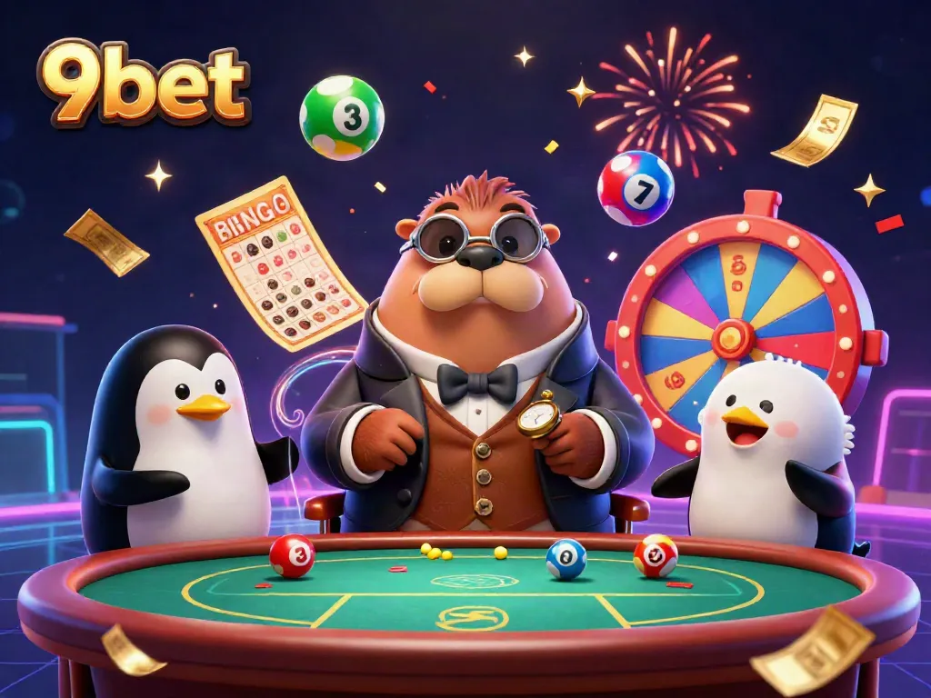 Experience exciting gameplay at 9bet with vibrant scenes of underwater poker featuring lively characters and celebratory elements.