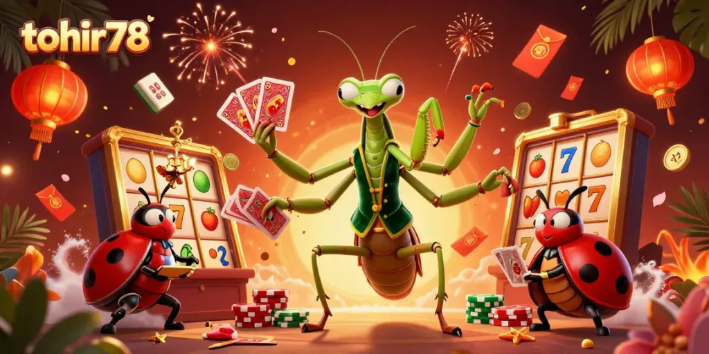 Experience thrilling casino action with tohir78 in a vibrant 3D digital illustration showcasing vibrant game elements.