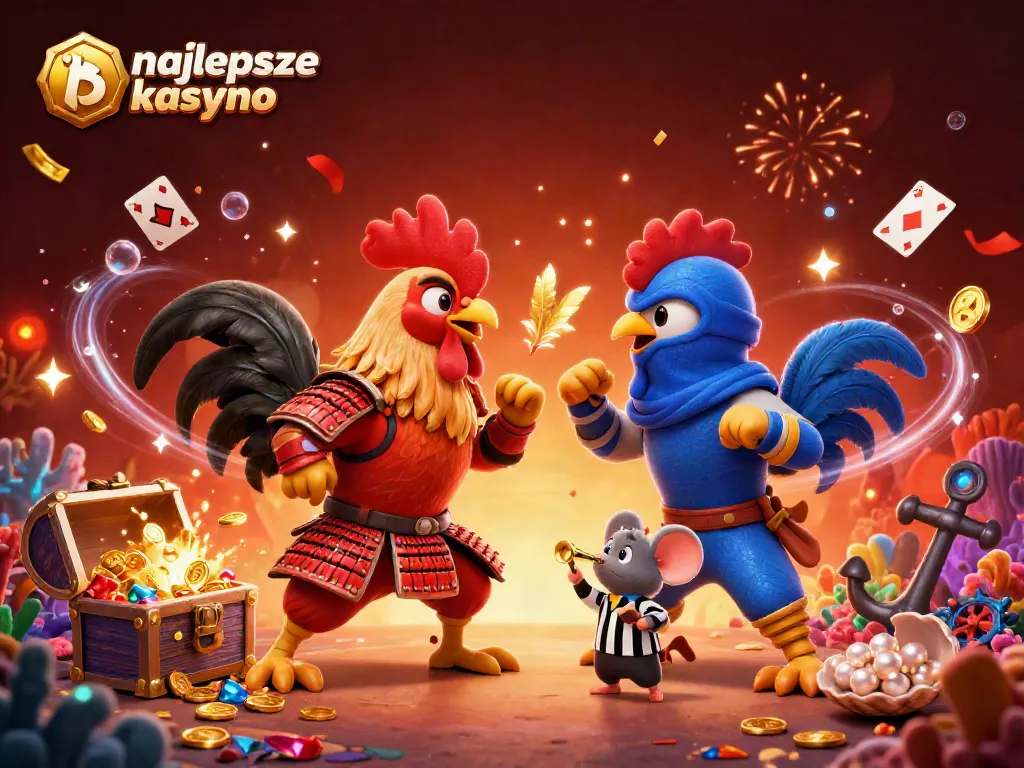 Engage in winning strategies at the najlepsze kasyno bitcoin with thrilling 3D roosters facing off.