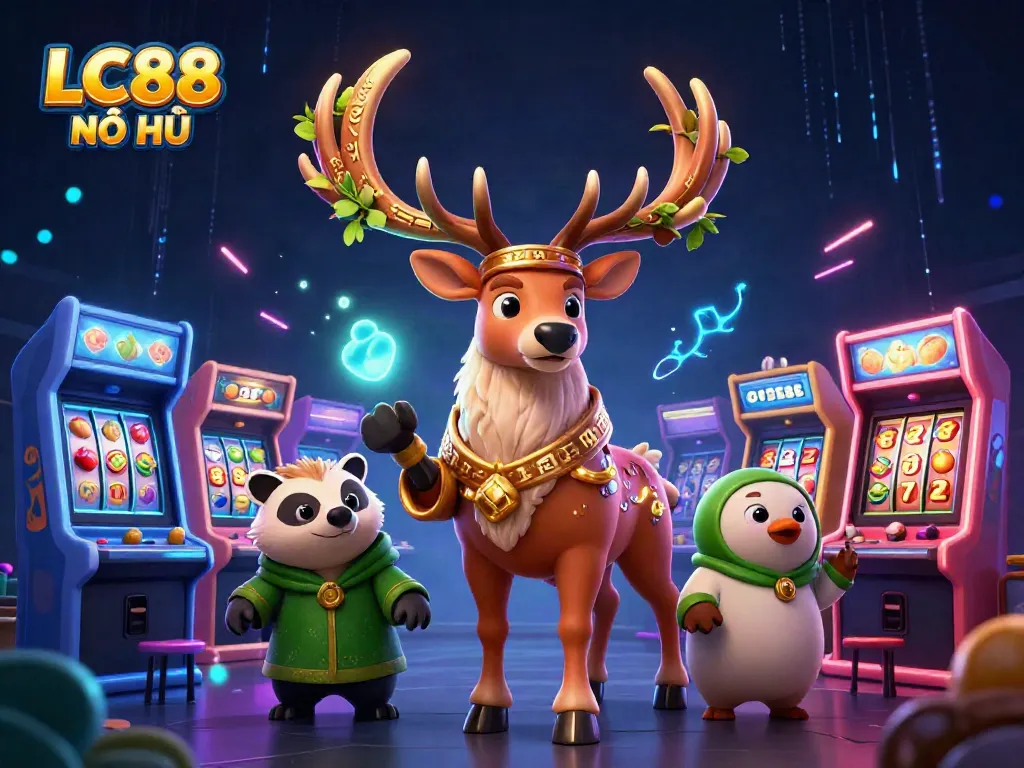 Engage with LC88 NỔ HŨ: Experience thrilling jackpot action with vibrant casino visuals.