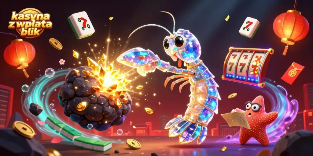 Experience the excitement of kasyna z wplata blik with a vibrant 3D casino scene full of action.