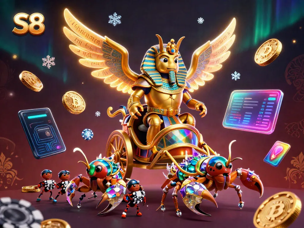 Engage with S8's vibrant 3D casino world, where gold and crypto unite.