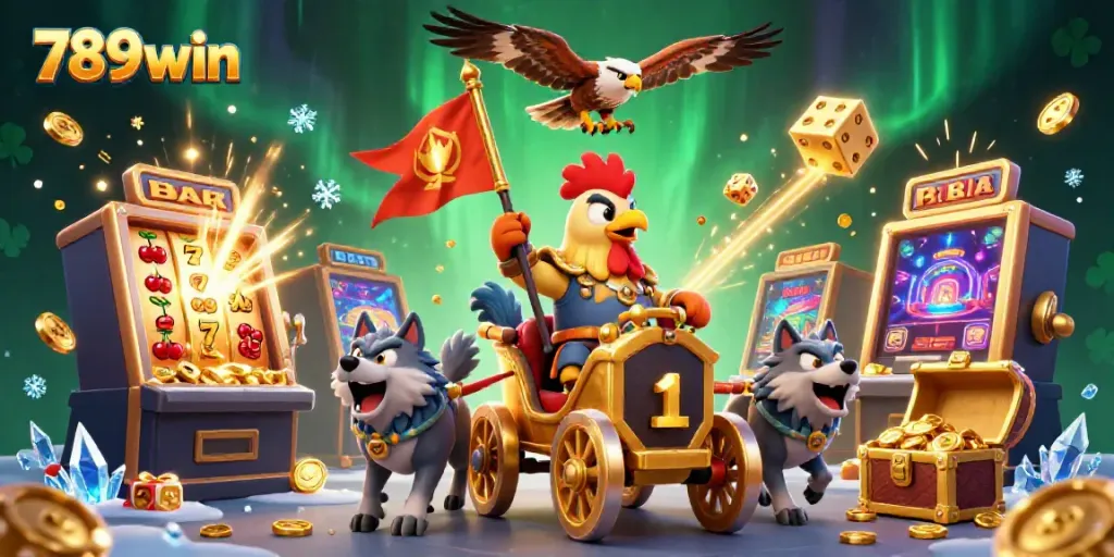 Experience excitement at 789win casino with a dynamic scene of gameplay, winning chances, and energy.