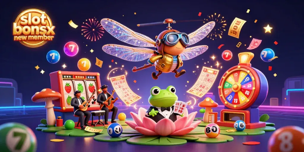 Experience thrilling action with a vibrant slot bonus new member scene featuring dynamic characters and exciting casino elements.