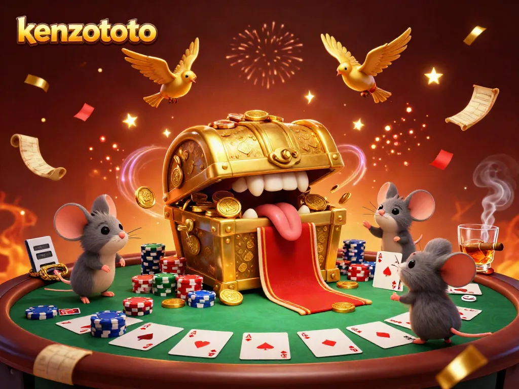 Experience the thrill of kenzototo with a vibrant 3D casino scene featuring adventure and riches.