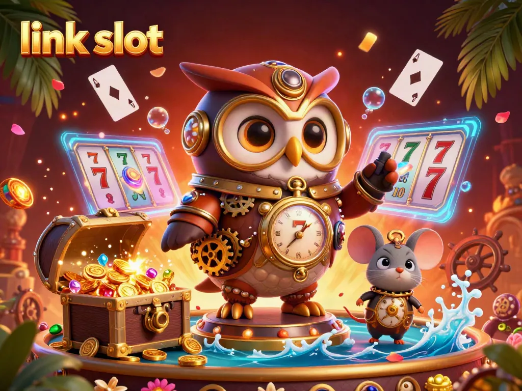Spin and win big with vibrant visuals in a link slot extravaganza featuring mystical characters and shimmering treasures.