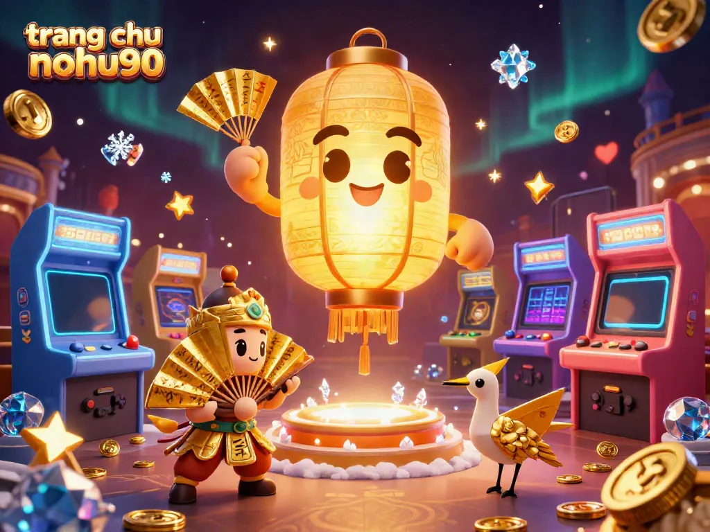 Engage in exciting gameplay at trang chu nohu90 with vibrant casino elements and characters