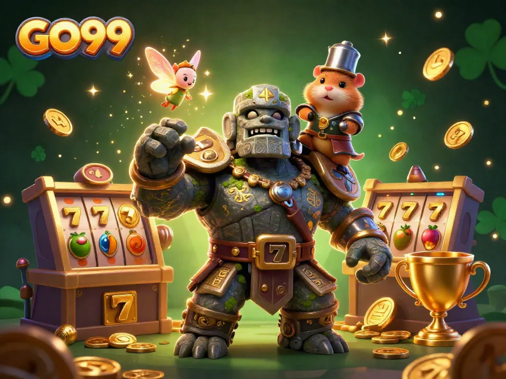 Experience thrilling casino slots with GO99 in an enchanted 3D realm featuring magical elements.
