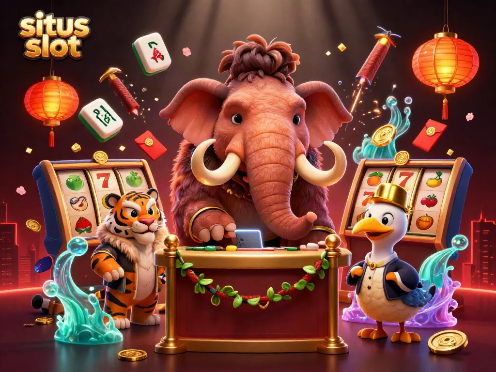Engage with situs slot as a woolly mammoth bouncer and saber-tooth tiger enjoy a vibrant casino scene.