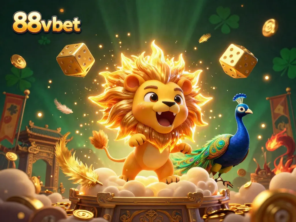 Engage with thrilling adventures in the world of 88v bet casino, featuring vibrant golden lion and immersive game elements.