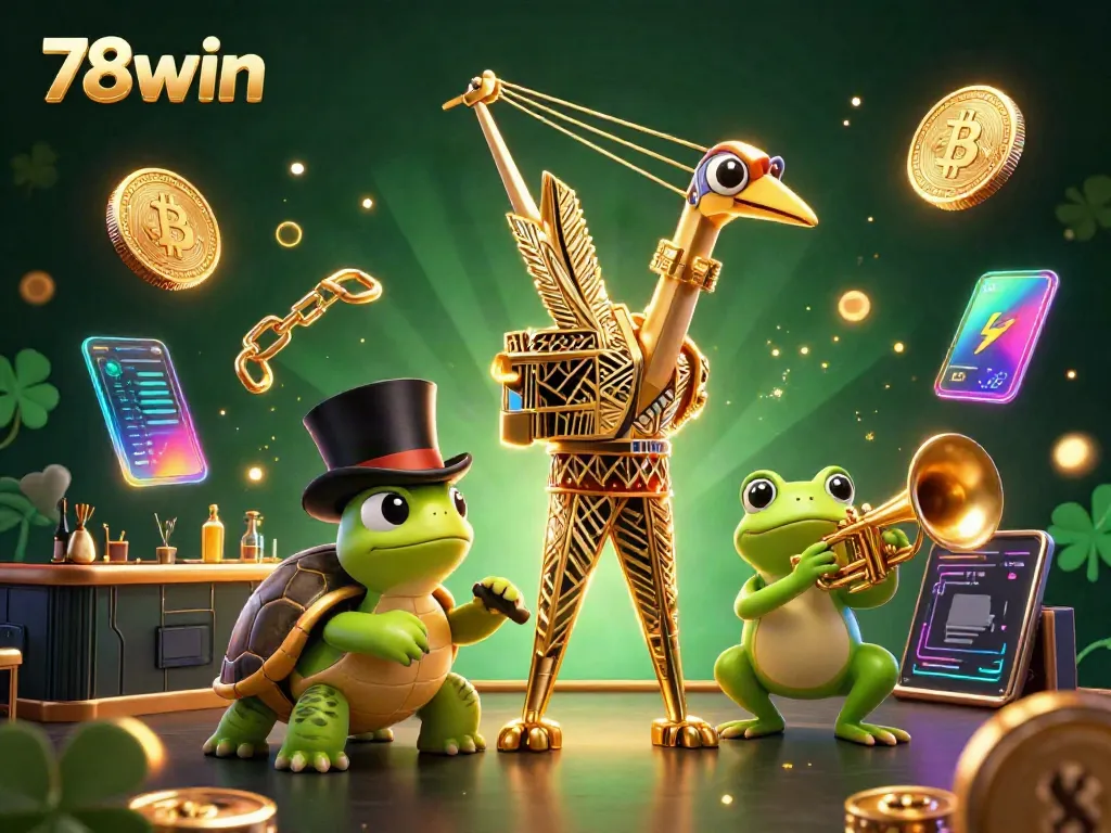Experience high-stakes adventure with 78win in a vibrant, dynamic casino atmosphere filled with vivid characters and game elements.