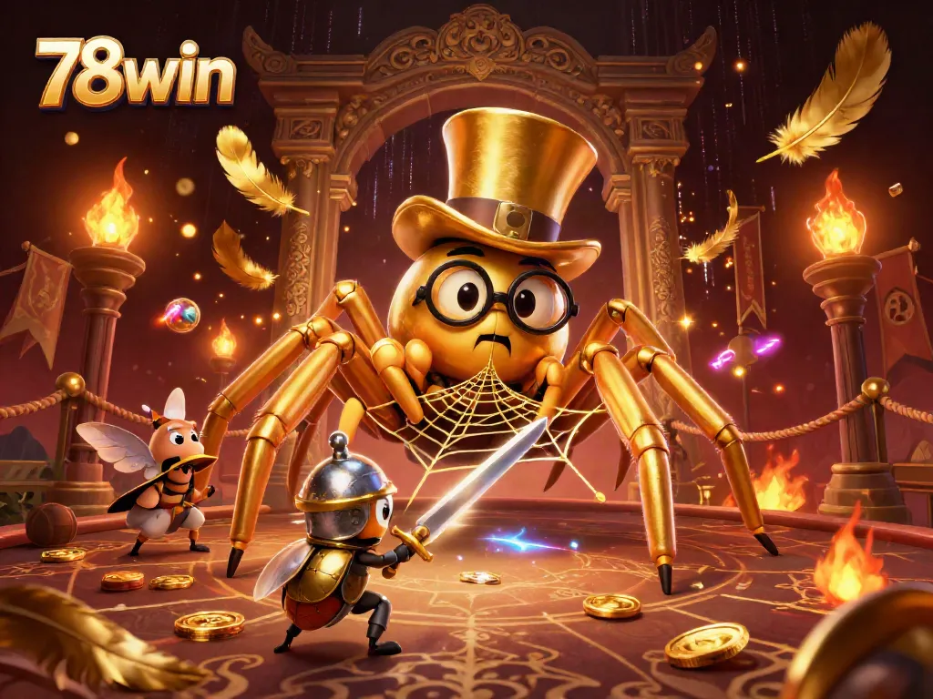 Experience thrilling gaming with 78win in this vibrant casino-themed illustration.