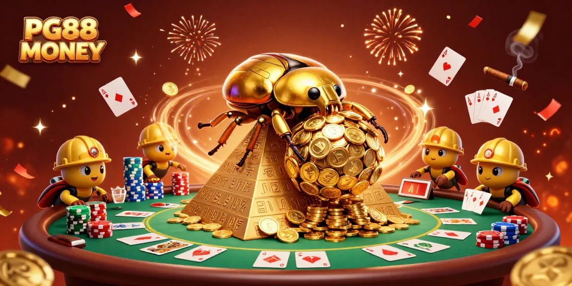 Experience thrilling wins with PG88 MONEY through golden jackpots and vibrant casino elements.