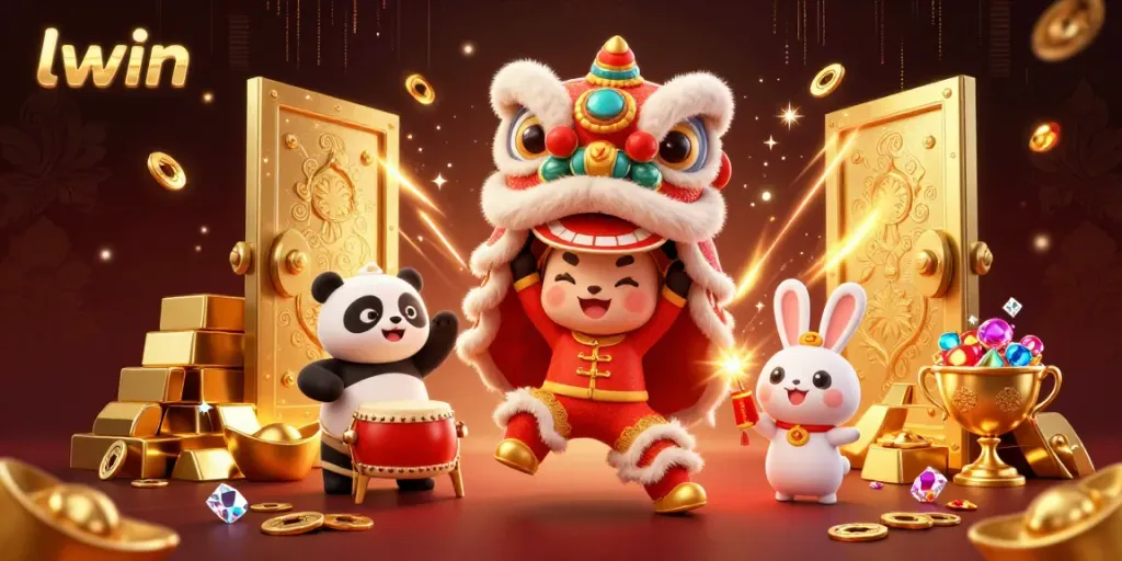 Experience thrilling gaming at llwin with vibrant characters and treasures illuminated in a lively casino atmosphere.