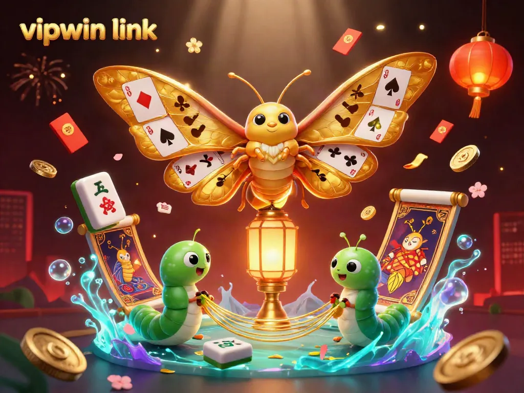 Experience thrilling gameplay with the vipwin link in this vibrant digital illustration showcasing casino elements.