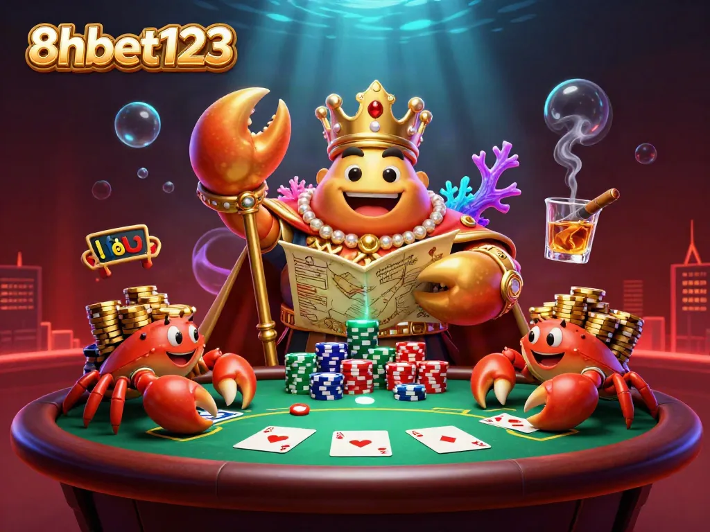 Engage in exciting wins with 8xbet123 as the golden crab emperor rules the casino realm.